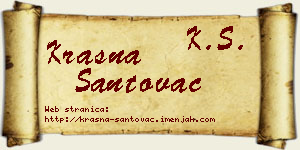 Krasna Santovac vizit kartica
